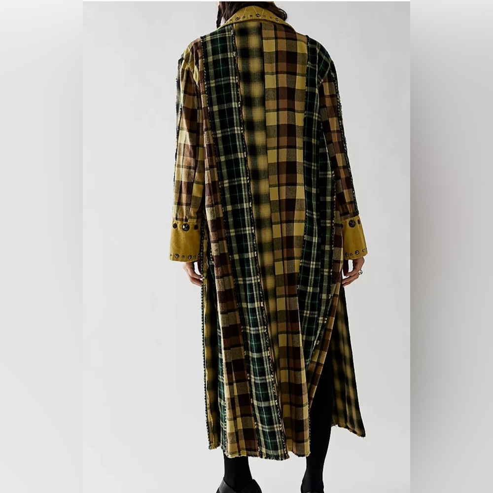 Free People Multicolor Rodeo Plaid Duster S - Picture 2 of 6